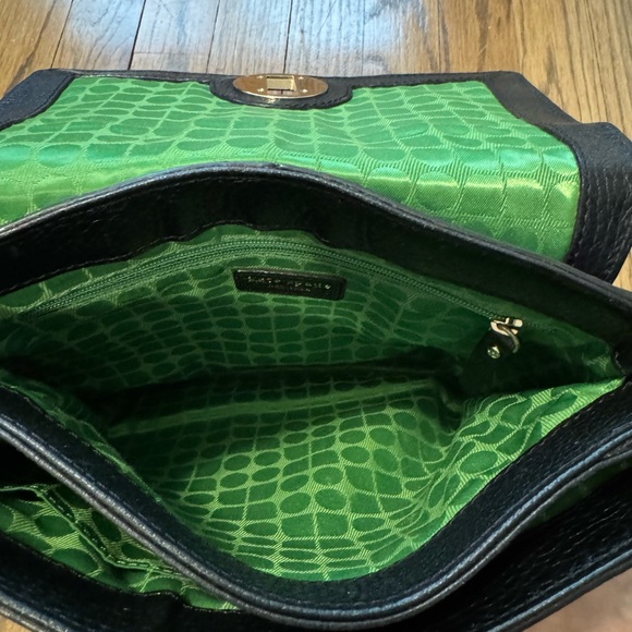 Kate Spade Black Hobo Embossed Shoulder Bag with Kate Spade Pink Drawstring Bag - Picture 10 of 12